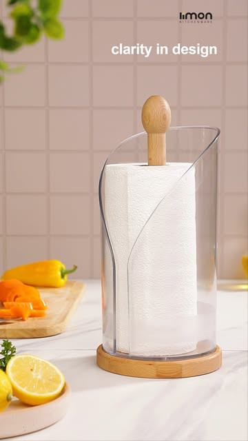 پایه دستمال رولی چوبی لیمون کد ۲۲۵۴