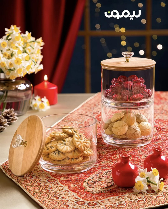 شکلات خوری ۲ طبقه درب چوبی لیمون کد ۲۱۶۷