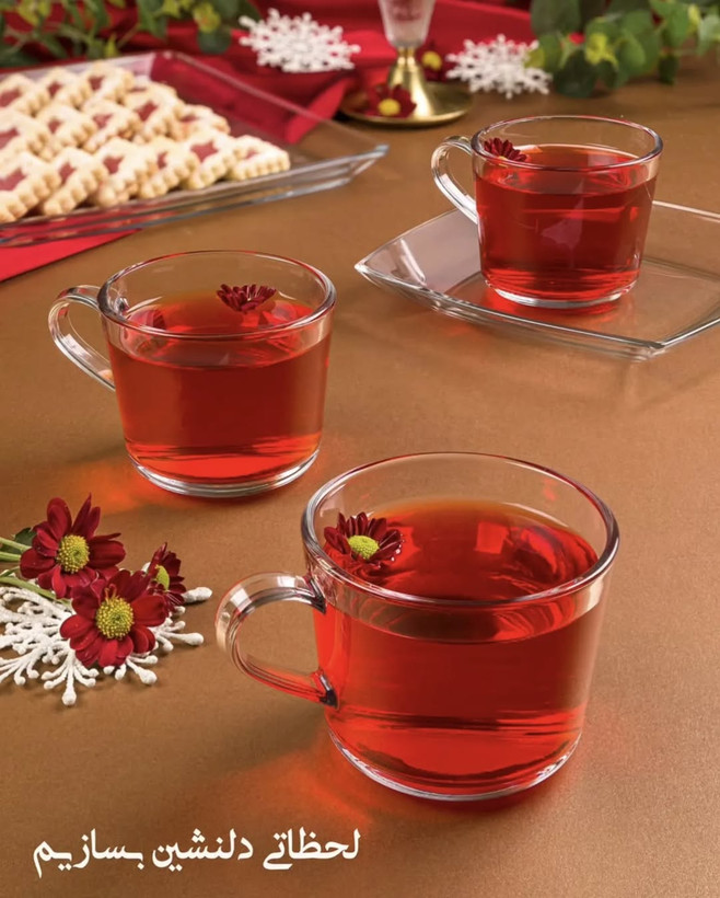 لیوان شیشه ای دسته دار 285 سی سی لیمون کد ۲۲۸۲
