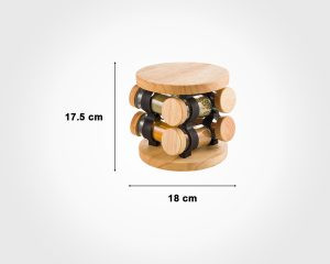 ست ادویه گردان 8 عددی چوبی لیمون کد 2305