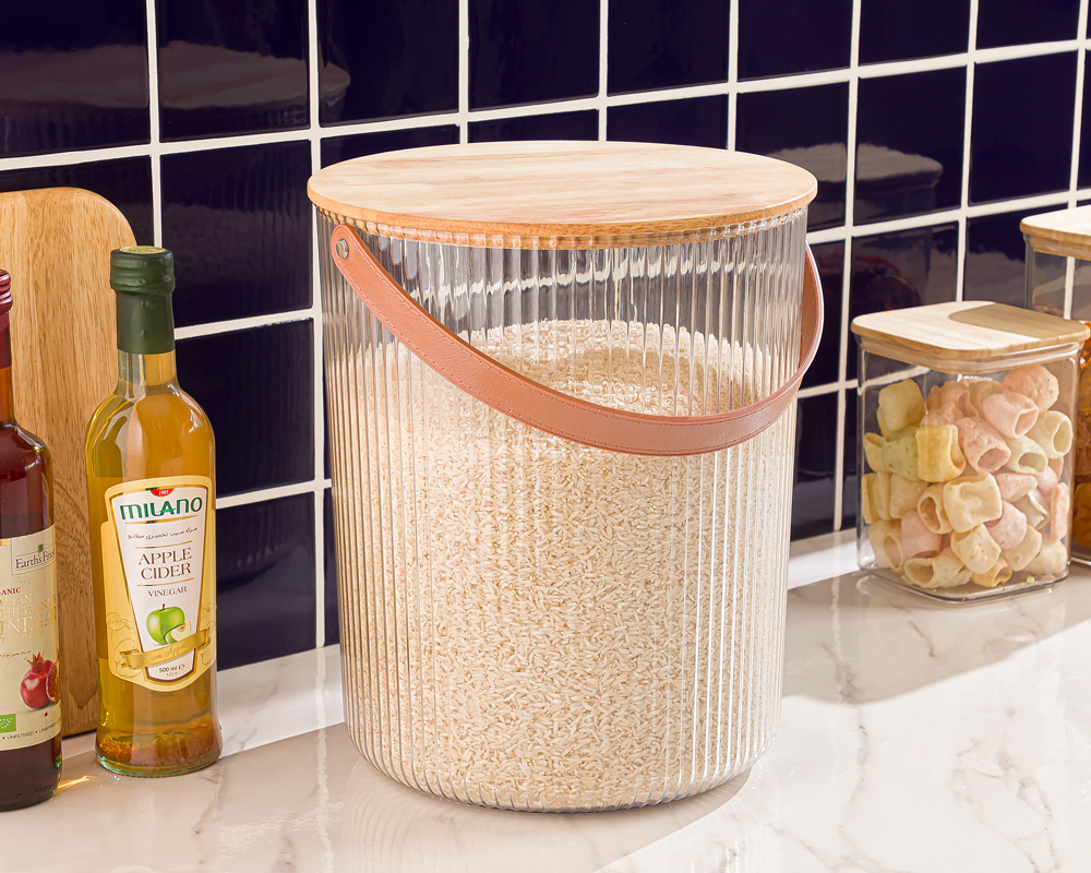 سطل برنج درب چوبی ۱۲ لیتر لیمون کد ۲۴۵۵