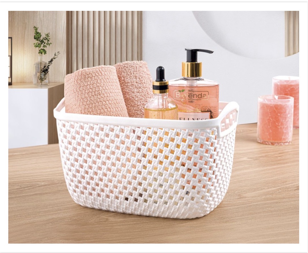 سبد رخت مستطیل کوچک طرح بافت لیمون کد 2140