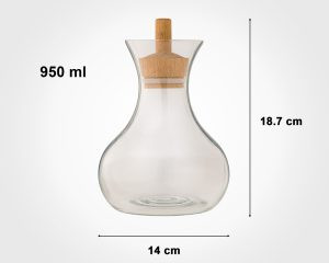 تنگ آب ۹۵۰ میلی لیتر درب چوبی لیمون کد 2268