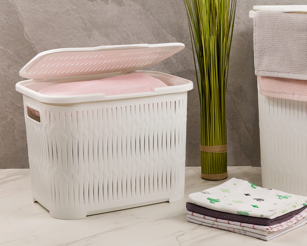 سبد رخت دربدار کوتاه بامبو لیمون کد 1512