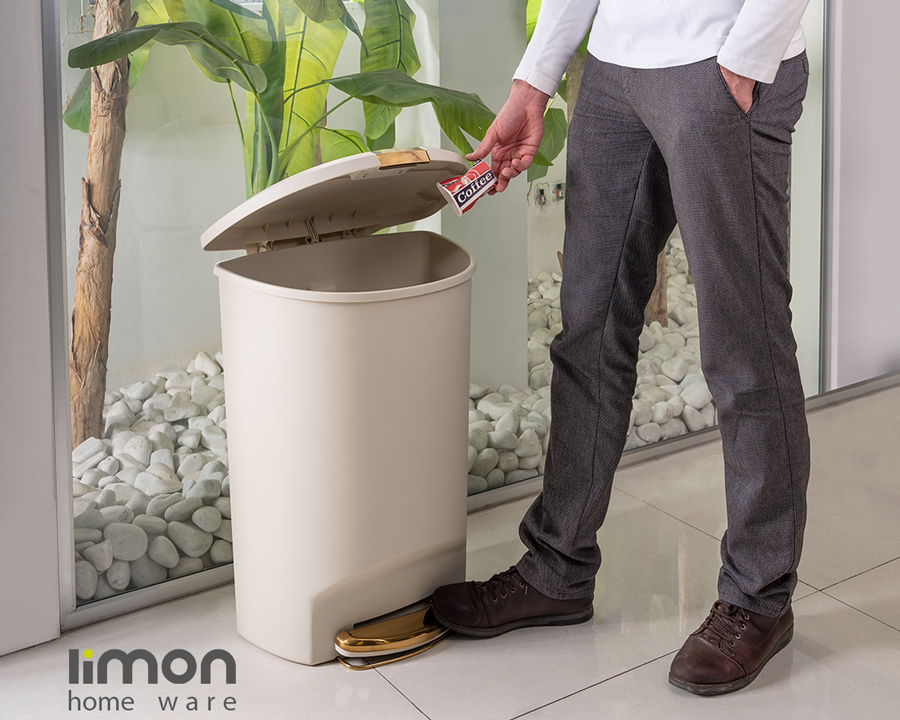 سطل پدالی ۵۰ لیتری لیمون کد 1913