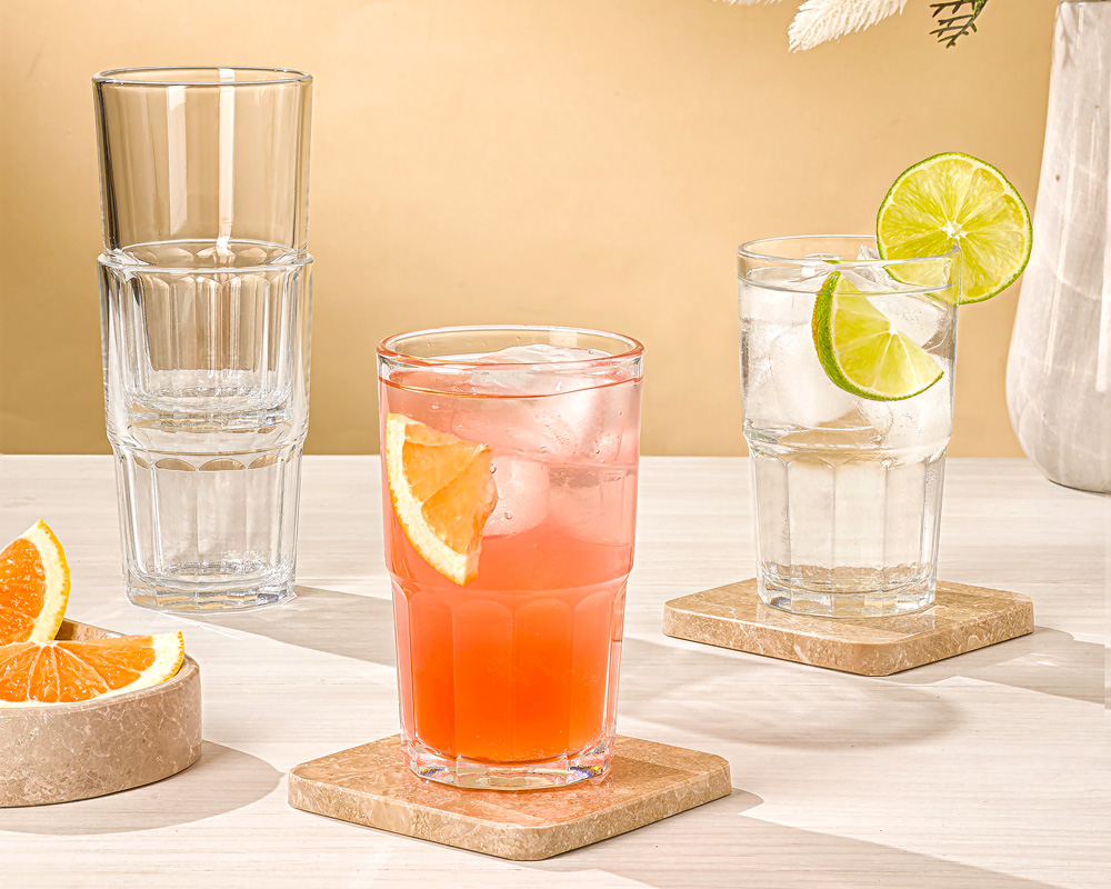 لیوان شیشه ای ۲۹۰ سی سی لیمون کد 2486