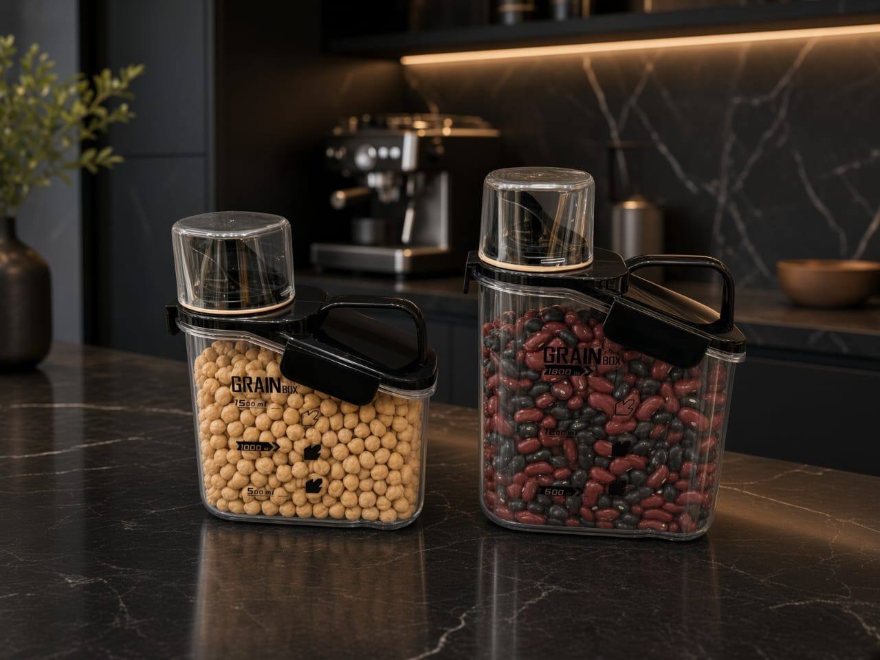 فودباکس پیمانه دار مشکی