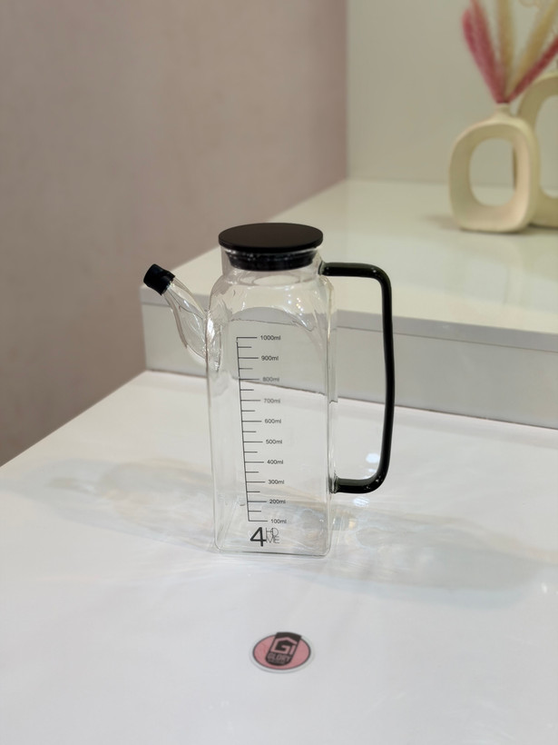 روغنریز مربع پیرکس درب مشکی 4home