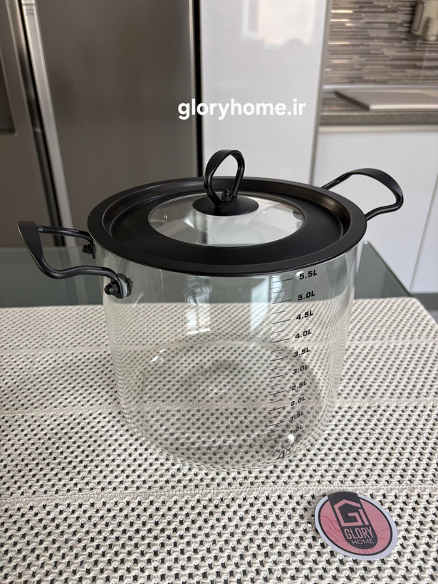 قابلمه پیرکس مشکی 4home
