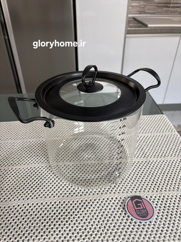 قابلمه پیرکس مشکی 4home